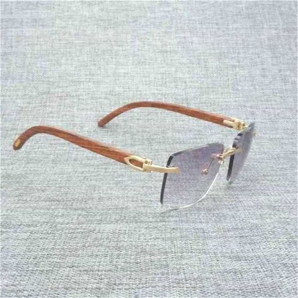 18% OFF óculos de sol de madeira natural homens preto branco chifre de búfalo óculos femininos acessórios sombra sem aro óculos para outdoorkajia novo