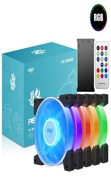 Fans Kühlungen Aigo 4pin12v Aura Sync RGB-Lüfterpaket 120mm LED-PC-Desktop-Computergehäuse Leiser CPU-Kühler Kühlung Kühlkörpersteuerung8987595