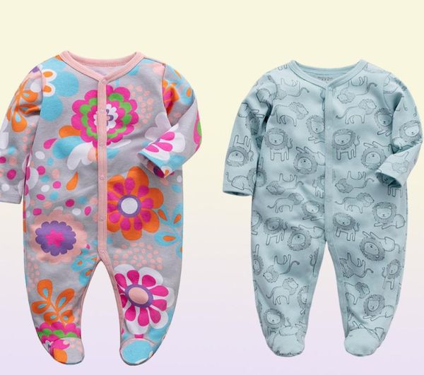 Bebê meninos roupas recém-nascidos macacão infantil manga longa 3 6 9 12 meses pijama de algodão recém-nascido bebê meninas roupas292T5996371