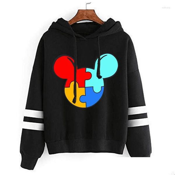 Frauen Hoodies Sweatshirts Womens Original Autismus Kleidung Cartoon Tier Weibliche Vintage Farbe Jigsaw Frühling Frauen Drop Lieferung Dhtxh