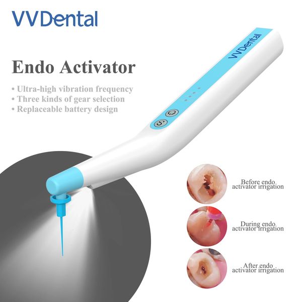 Endo -Aktivator Dental Root Canal Sonic Irrigator LED mit 60pcs Tipps Endomotor -Datei für die endodontische Reinigung der Bewässerung Zahnheilkunde 240106