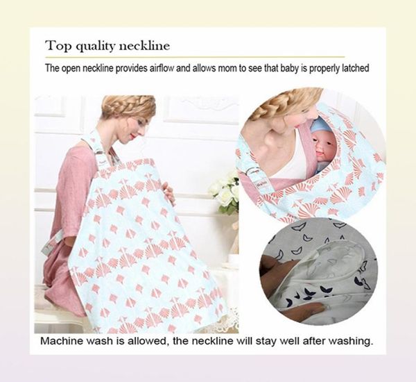 Nursing Cover Breastfeeding Baby Infant Breathable Cotton Muslin Cloth L large Size Big Feeding Cape Apron 70x100 2211044450684