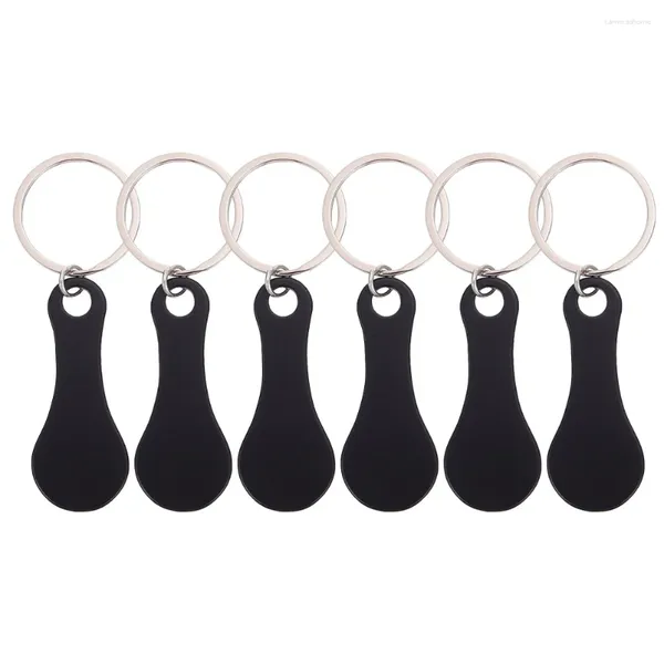 Anahtarlık 6 adet sepet jeton anahtar halkaları Sırt çantaları için anahtarlık jetonlar için küçük mağaza tedarik bakkal dükkanları kolye