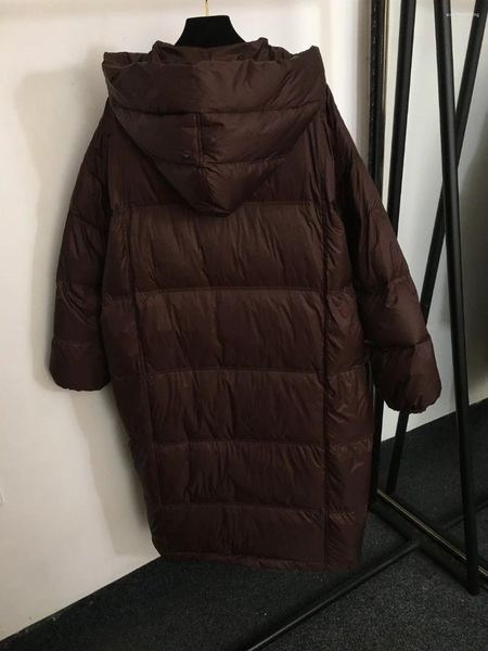 Trench da donna Cappotto in piumino d'anatra allentato al 90% da donna Cappotto invernale da donna a maniche lunghe addensato caldo piumino da donna