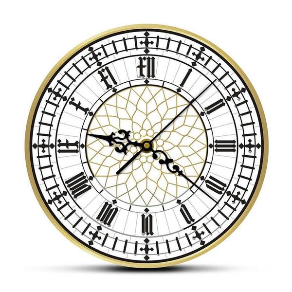 Big Ben Uhr, zeitgenössische moderne Wanduhr, Retro, geräuschlos, nicht tickend, englische Heimdekoration, Großbritannien, London, Geschenk X070296L