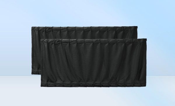 2 x 50S verstellbarer schwarzer Auto-Seitenfenster-Sonnenschutz, universeller automatischer hinterer Block-Verriegelungsvorhang, UV-Sonnenschutz-Visier3956455