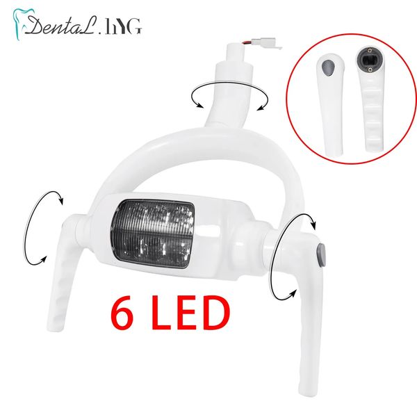 6LED Dental Oral Lampe Induktion Sensor Licht LED für Einheit Stuhl Ausrüstung Zähne Bleaching Gute Qualität 240106