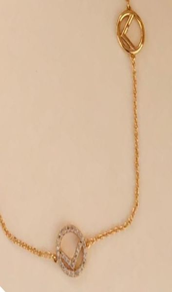 Tre lettere F collane lettera collana a catena in oro 18k disegni per donna donna festa di nozze Jewerly collare di marca intera6203679