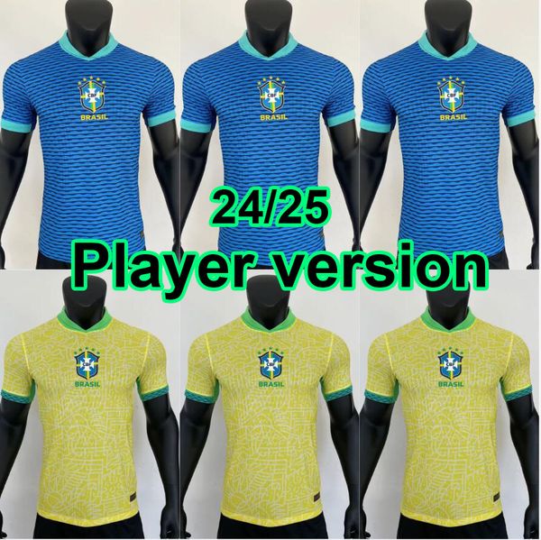 Oyuncu Versiyonu 24/25 Brezilya Futbol Formaları Camiseta De Futbol Paqueta Raphinha Futbol Gömlek Maillots Marquinhos Vini Jr Brasil Richarlison