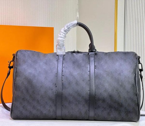 Bolsas 7A Designer Genuine Men's Hand Lage Business Emed Leather Travel Bag