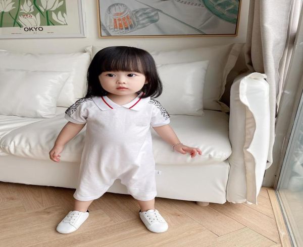 Bebê infantil meninos macacão verão unisex recém-nascido bonito meninas macacões de algodão branco da criança macacão roupas 624 meses 5648429