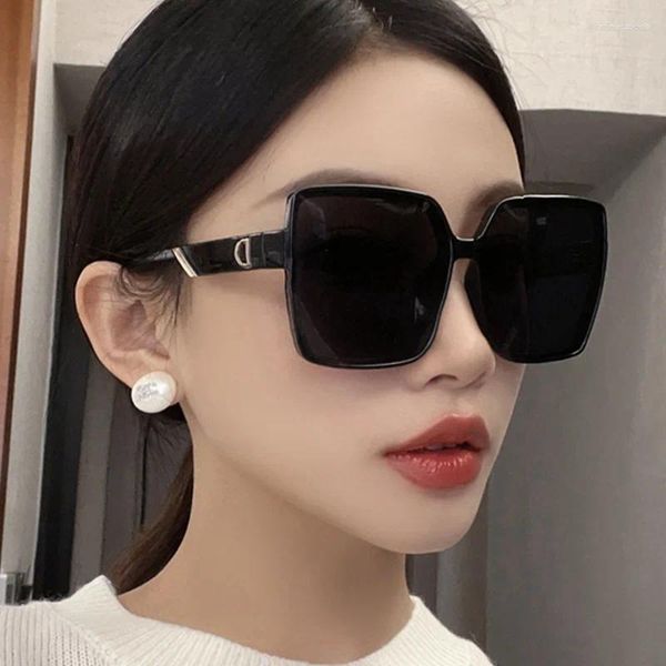 Солнцезащитные очки в Корейском модном стиле, женские солнцезащитные очки квадратной формы с защитой UV400, женские солнцезащитные очки для путешествий на открытом воздухе