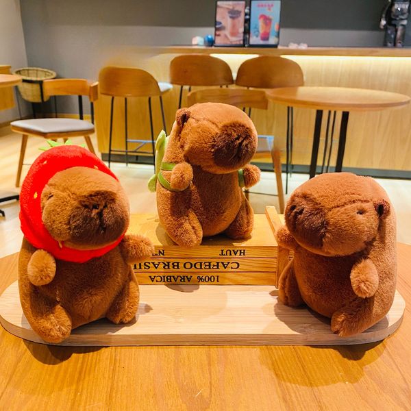 Capybara Plüsch-Schlüsselanhänger, niedlicher Taschenanhänger, kreativer flauschiger Tier-Schlüsselanhänger, Kawaii-Stoffpuppen-Schlüsselanhänger, Geburtstagsgeschenk