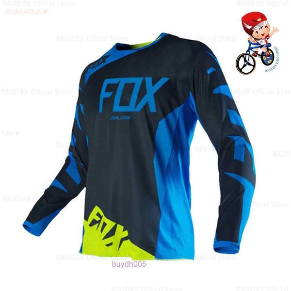 2024 Mode-T-Shirt Mountainbike-Anzug Foxx Herren-T-Shirts Kinder Schnelltrocknendes Motocross-Downhill-Mountain-DH-Shirt MX-Motorrad-Radfahren Ropa für Jungen MTB-T-Shirts V0gt
