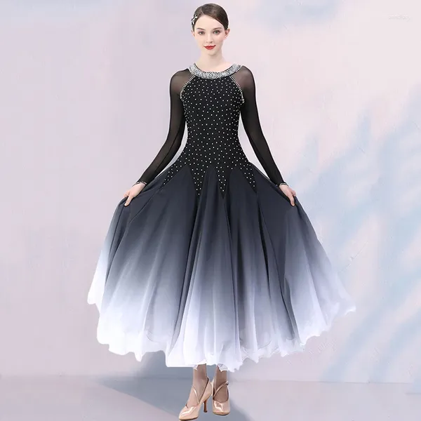 Palco desgaste personalizado high-end vestido de dança de salão padrão nacional valsa dança roupas moderna competição tango trajes
