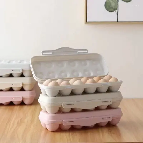 Garrafas de armazenamento caixa de ovo anticolisão preservação de danos com tipo de clipe de capa pode ser sobreposta geladeira mais nítida