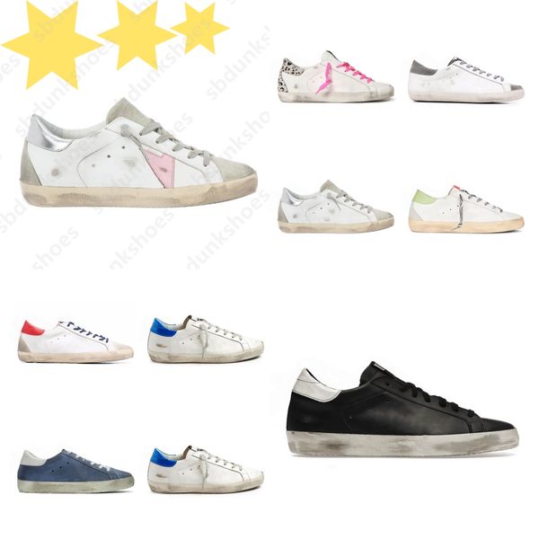 Golden Goode mit Originalverpackung, Freizeitschuhe, Designer-Sneakers für Damen, niedrige Golden Goode-Sneakers, Superstar, Dirty Super Star, weiße, rosafarbene Ball-Star-Trainer, Outdoor-Schuhe