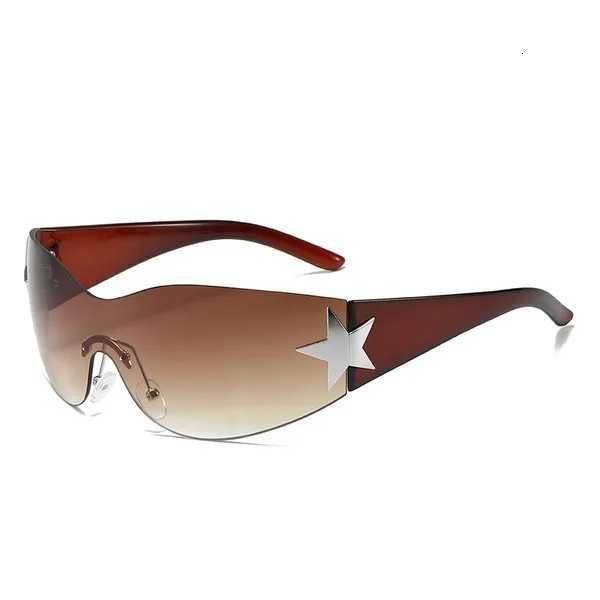 2023 Star One Piece Luxus Punk Randlose Sonnenbrille Frauen Markendesigner Y2K Sonnenbrille Männer Goggle Shades UV400 Mode Brillen SG559 6BRHI