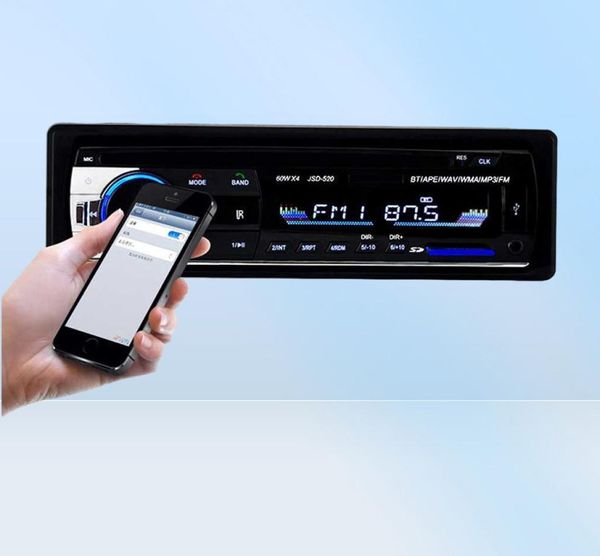 Другая автомобильная электроника Podofo Авторадио Автомобильный радиоприемник Стерео Bluetooth FM Aux Входной приемник SD USB JSD-520 12 В Встроенный в приборную панель 1 din или MP3 Мультимедийный плеер 09284147562