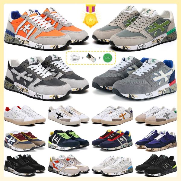 Designer-Schuhe Premia Männer Frauen Laufschuhe Italien Mick Lander Django Schaffell echtes Leder Trainer Sport Turnschuhe für Männer und Frauen