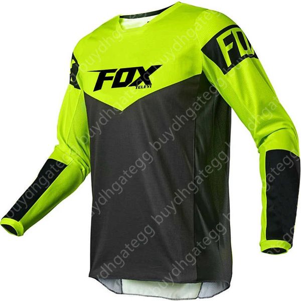 2024 Mode-T-Shirt Mountainbike-Anzug Foxx Herren-T-Shirts Teleyi Downhill Mountain MTB-Shirts Offroad Dh Motorrad Atmungsaktive Motocross-Sportbekleidung 7u7f