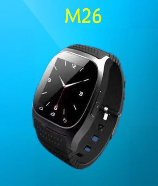 Os mais novos relógios inteligentes Bluetooth M26 com display LED Barômetro Alitmeter Music Player Pedômetro Smartwatch para Android IOS Mobile P8102193