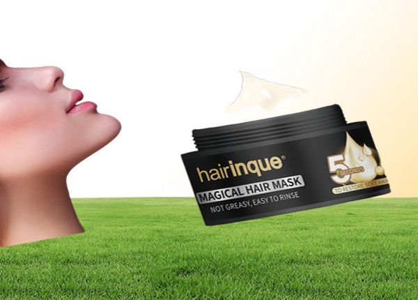 50ml hairinque tratamento mágico máscara de cabelo hidratante nutritivo 5 segundos reparos danos cabelo restaurar macio cuidados com o cabelo máscara3484713