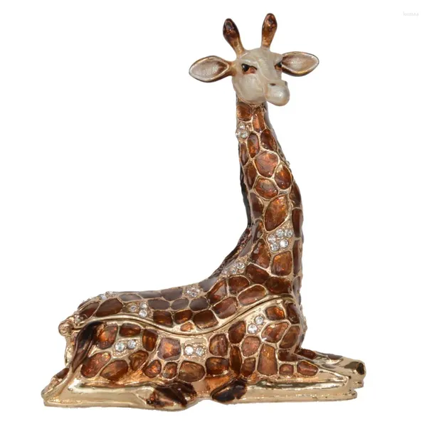 Bottles Sitting Giraffe Trinket Boxes Collectible Home Decor Ornament Metal Crafts Birthday Presents