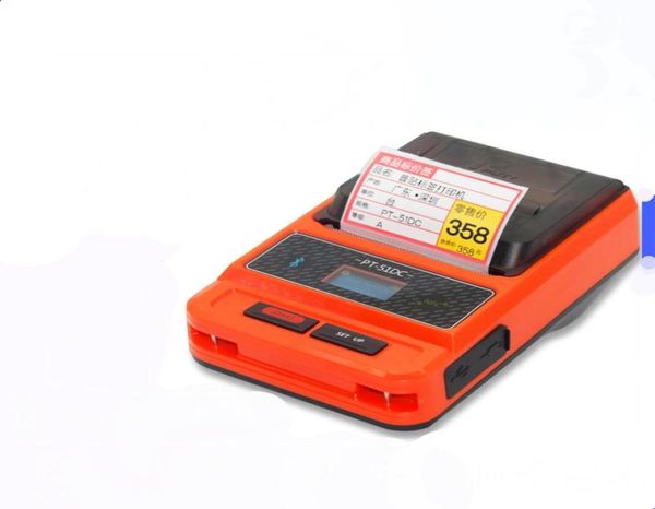 Stampante termica per etichette Bluetooth SUB PT51DC Adesivo Stampante per etichette per supermercati per gioielli Stampante per codici a barre portatile portatile8940583