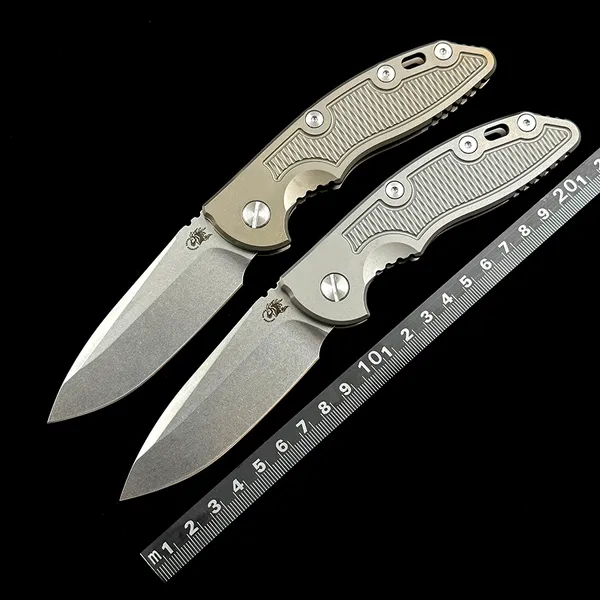 Hinderer XM18-A Scatola dei colori Manico in titanio Mark 20CV COLTELLO AUTO Fisher Caccia da campeggio esterna Coltello da tasca EDC