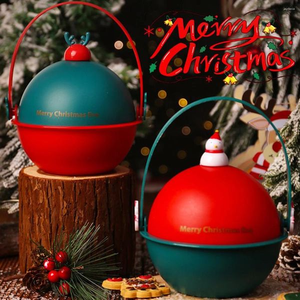 Decorazioni natalizie Confezione regalo allegra Caramelle Biscotti Dolci Borsa da imballaggio al cioccolato Cestino portaoggetti per bambini Anno 2024