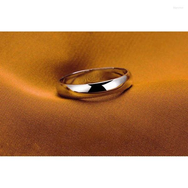 Anéis de casamento nunca desbotam simples cor de ouro branco prata tibetana para mulheres homens 4mm pulseira de aço inoxidável joias de presente para amantes