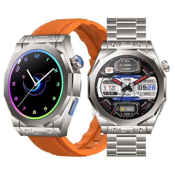 Z83 Max Smart Watch com 3 alças BT 5.3 1.52 polegadas tela redonda amoled NFC Ip68 à prova d'água GPS Track Smartwatch Z83 Max