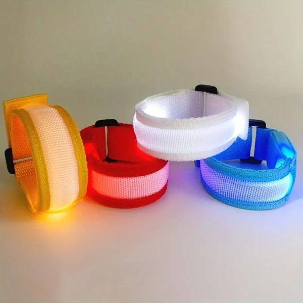 1 unidade, pulseira de luz LED, pulseira esportiva que brilha no escuro, luzes de segurança noturnas, corrida, ciclismo, caminhada, acampamento, esportes ao ar livre, suprimentos para festas