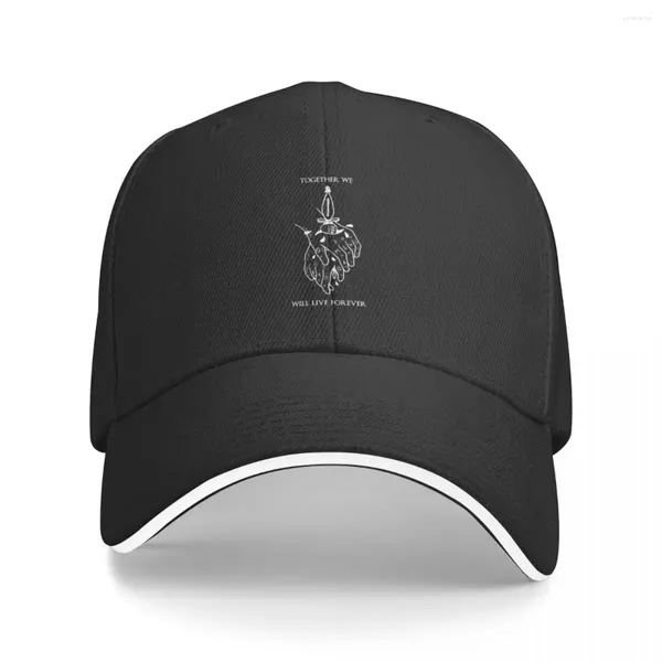 Top Caps Kötü Omens - Birlikte sonsuza kadar yaşayacağız Beyzbol şapkası Sun Siyah Komik Şapka Sevimli Erkekler Kadınlar