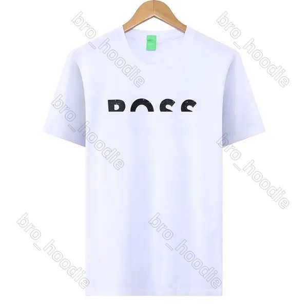 Designer Mens T-shirt Hugo 2024 Bosss Camisetas Polo Luxo Jóias Carta Casual Manga Curta Mens Moda Solta Pescoço Meia Manga Homens Tees Homem Camisa 1 P2AF