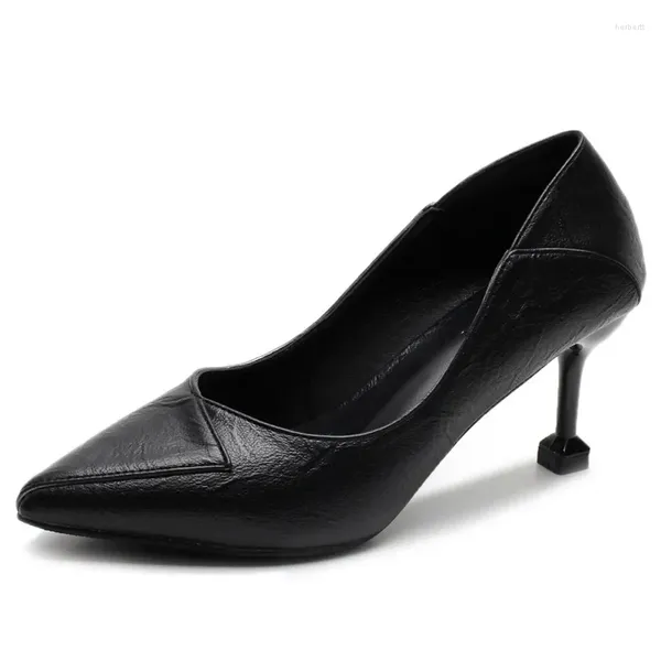 Классические туфли 30–44, заостренные туфли на шпильке, маленький размер 31, 32, 33, женские туфли на низком каблуке