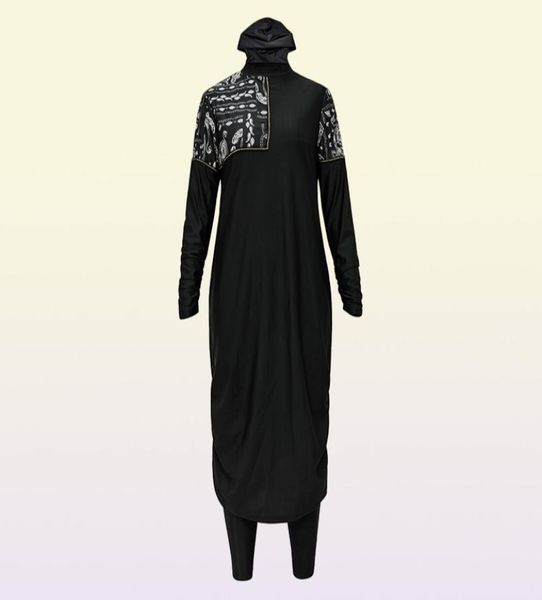 Hijabs Ankunft Stilvolle muslimische Badebekleidung 3-teiliger langer Robe-Badeanzug Muslimah-Badeanzug Islamisch 2209232843260