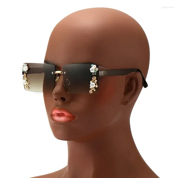 Occhiali da sole 2024 Roses Barocco Lentes da donna Oculos Gafas De Sol Feminino Lunette Soleil Fiori Occhiali da sole Mujer