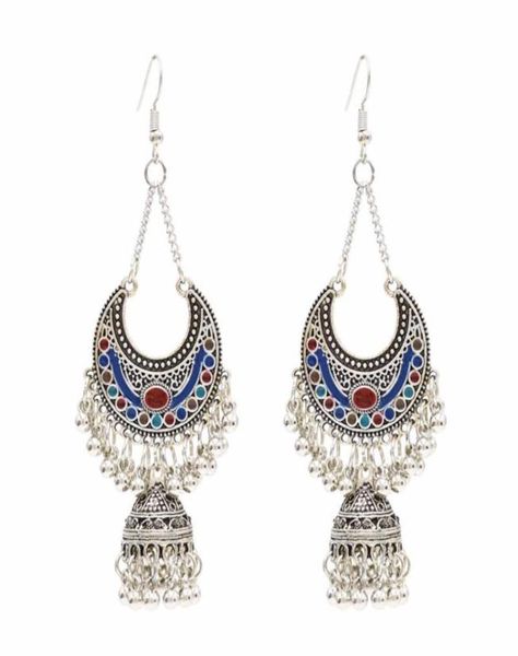 Афганская Индия Птичья Клетка Jhumka Серьги Boho Массивные Традиционные Серьги Египет Пакистан Племенной Ретро Женские Ювелирные Изделия1186018