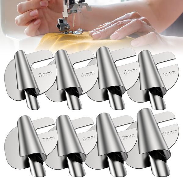 8 размеров прокатанная лапка для подрубки шириной 3-10 мм, прокатанная подрубочная лапка, швейная машина, швейные аксессуары