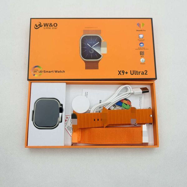 2023 ultimo X9 + Ultra 2 Smart watch X9 Ultra AMOLED da 2,13 pollici Ricarica wireless AI intelligence serie 9 Ultra 2 Smartwatch