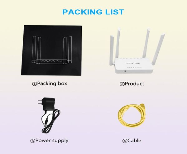 Router WE1626 Drahtloses Netzwerk mit großer Reichweite für den Innenbereich, 12 V, 1 A, USB-Anschluss und externe Antennen, MT7620N, openVPN, 300 Mbit/s, WLAN, 2211031902905