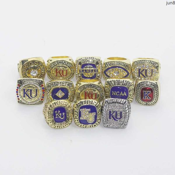 Ringe Band Ncaa 13-teiliges University of Kansas Jaw Eagle Ku Basketball Championship Ring-Set Uhse