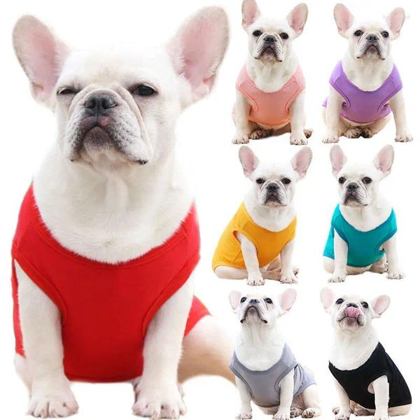 Hundebekleidung Frühling Sommer Kleidung Weste Cottton Plain Large Supplies T-Shirt zum Anpassen kleiner, mittlerer und Haustierprodukte