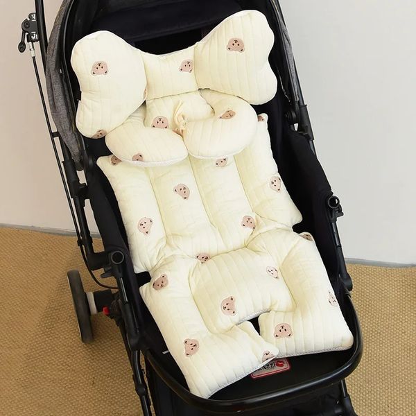 Baby Kinderwagen Sitz Liner Protector geboren Baumwolle Auto Kissen Pad Infant Kleinkind Hals Unterstützung Warenkorb Matratze Matte Kinderwagen Zubehör 240106