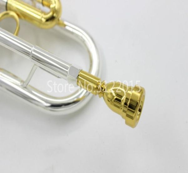 1 peça bocal de metal DENIS WICK para trompete Bb laca dourada banhada a prata acessórios para instrumentos musicais tamanho do bico 7C 5C 3C 154945212