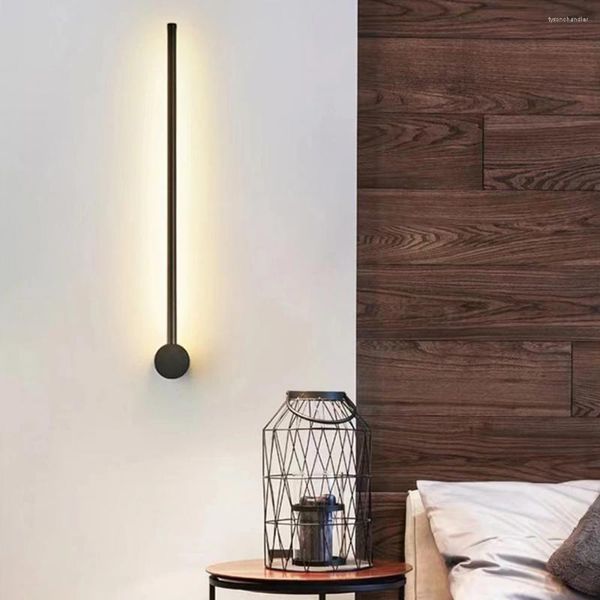 Wandleuchten Drehbare LED-Streifenlampe Moderne Beleuchtungskörper für Hintergrund Wohnzimmer Aluminium Sconce Korridor Gang