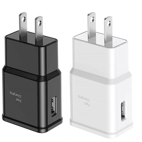 Carregamento rápido rápido eua ac casa viagem carregador de parede adaptador de energia para samsung galaxy s10 s20 s8 s22 s23 xiaomi huawei