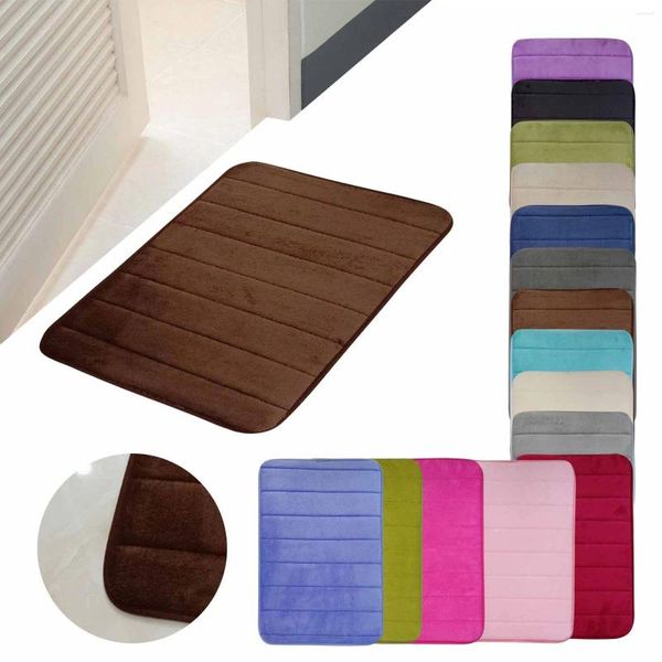 Tappeti Tappetino da bagno Tappetino da bagno Corallo in pile Memory Foam Pad Peluche Piede Tappeto antiscivolo nella vasca da bagno Tappeto da pavimento Zerbino da doccia Goccia